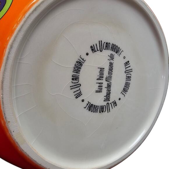 All U Can Handle Cookie Jar Cannister Dancing Dots Retro - Picture 2 of 11